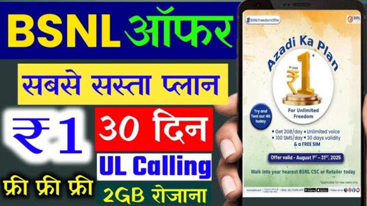 BSNL New ₹1 Plan